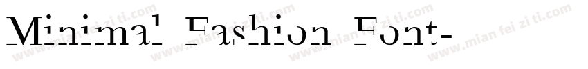 Minimal Fashion Font字体转换
